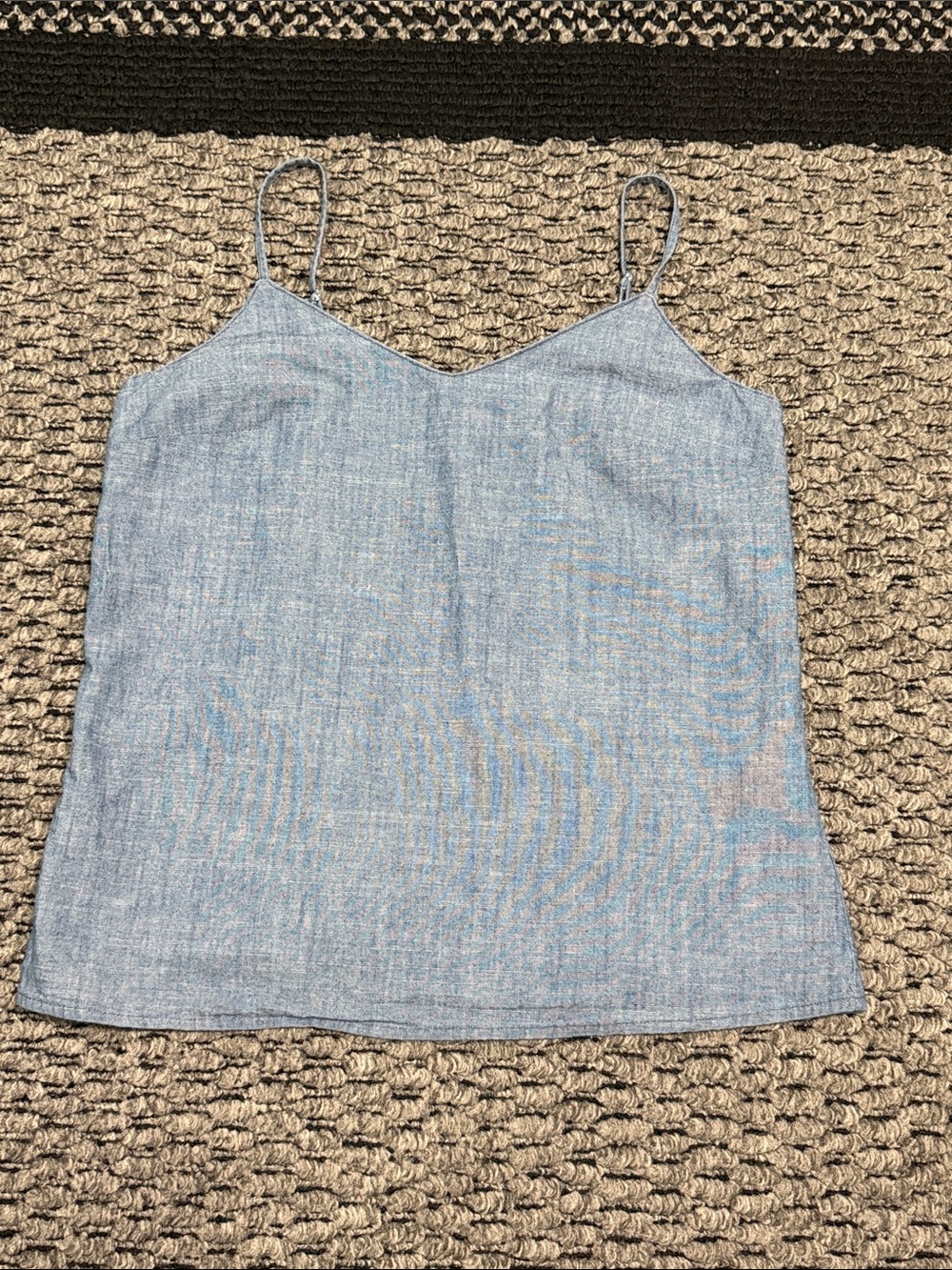 J.Crew Chambray V-Neck Camisole Women’s Size 2 Adjustable Lined Layering Tank